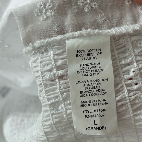 Fashion Nova Beachside Picnics Eyelet Lace Top White - Picture 8 of 11